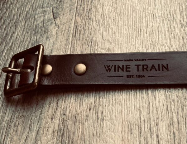Personalized leather wine bag strap
