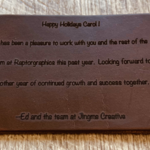 Customized leather gift card